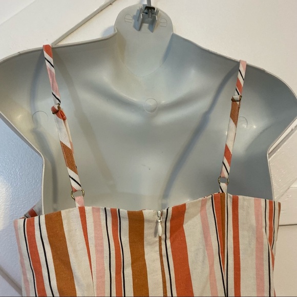 Minkpink Barbados Linen Blend Striped Sleeveless Mini Dress Multicolor Sz Small - Picture 5 of 10